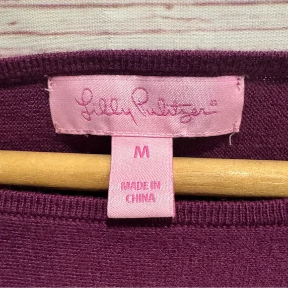 Lilly Pulitzer Elba Sweater in Shiraz Sz M - Picture 8 of 12